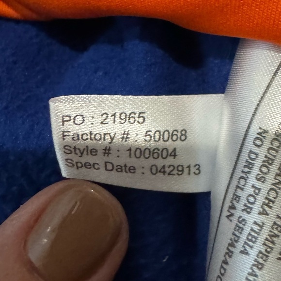 ANTIGUA 1/4 Zip Fleece Size XL Royal Blue & Orange Golf Pullover Pocke… - Picture 15 of 17